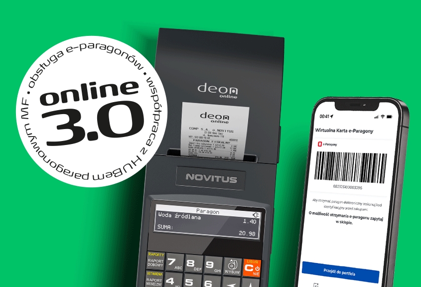 Mobilna drukarka fiskalna Novitus Deon Online 3.0