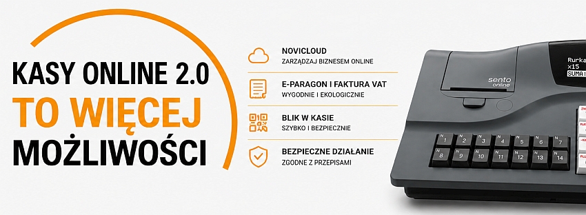 Novitus Sento Online do sklepu i gastronomii Novitus Sento Online kasa fiskalna online