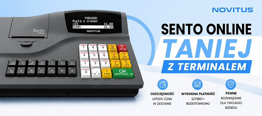 Novitus Sento Online z terminalem płatniczym