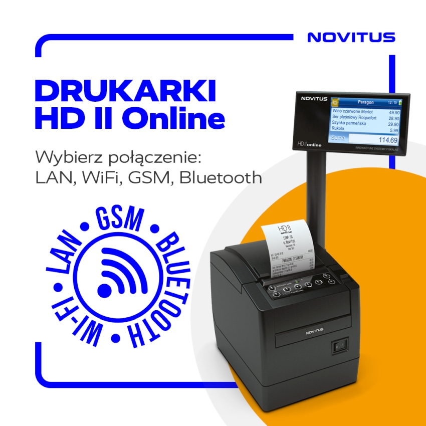 Novitus HD II - nowoczesna drukarka fiskalna online