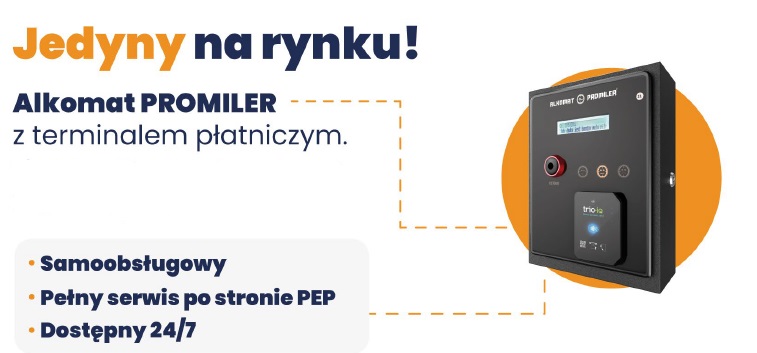 Terminal płatniczy zintegrowany z alkomatem PROMILER