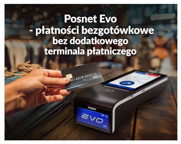 Kasa fiskalna Posnet EVO z płatnościami bezgotówkowymi