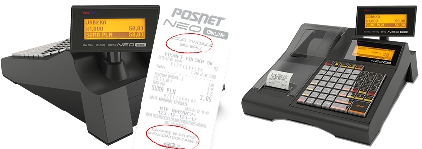 Widok klawiatury kasy fiskalnej Posnet NEO Online