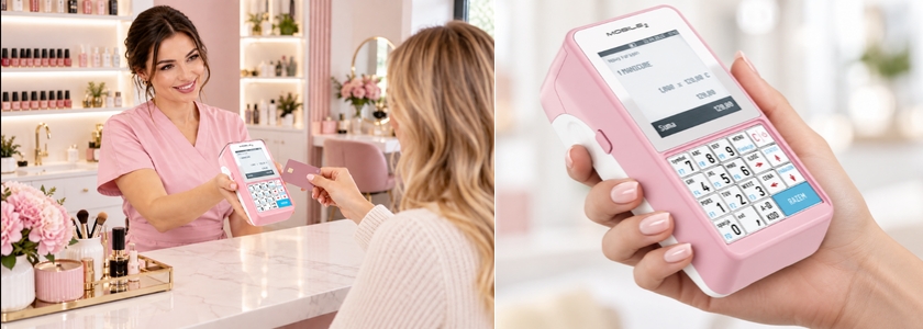 Posnet Mobile2 różowa kasa fiskalna do salonu beauty